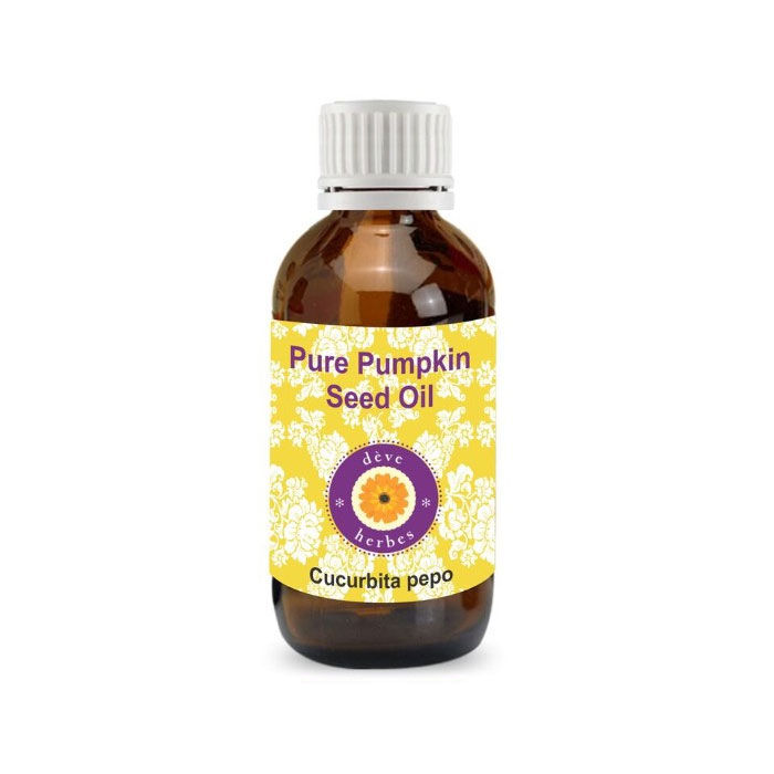 Deve Herbes Pure Pumpkin Seed Oil (30 ml) (Cucurbita pepo) 100% Natural Cold Pressed Therapeutic Grade Cold Pressed