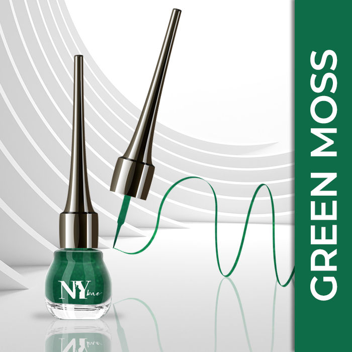 NY Bae Liquid Eyeliner, Green, Ellis Eyeland - Green Moss 3 (6 ml)