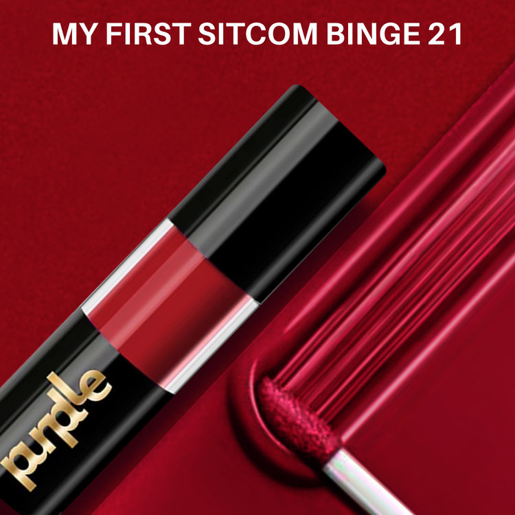 Purplle Ultra HD Matte Liquid Lipstick, Maroon, My First Sitcom Binge 21 (4.8 ml)