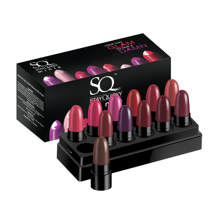 Stay Quirky Lipstick Minis Multi Colored Love Marks Set Of 12 Mini