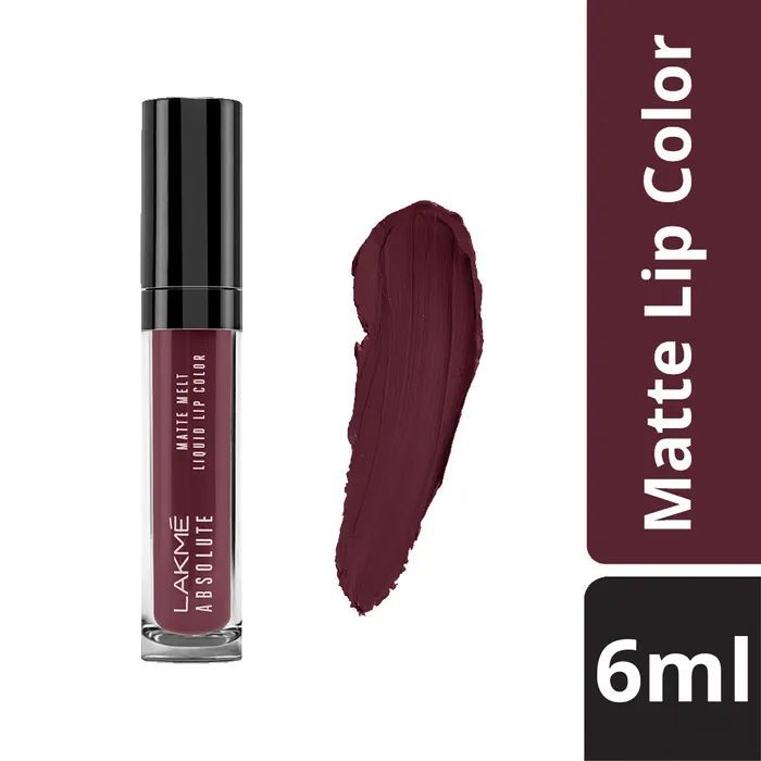 Lakme Absolute Matte Melt Liquid Lip Color Wine N Dine 6 Ml