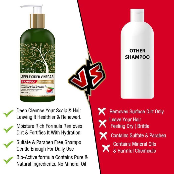 Morpheme Remedies Apple Cider Vinegar Shampoo No Sulfate Paraben