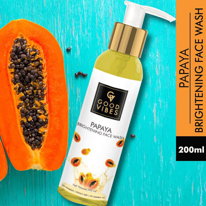 Buy Good Vibes Brightening Face Wash Papaya (200 ml) online at