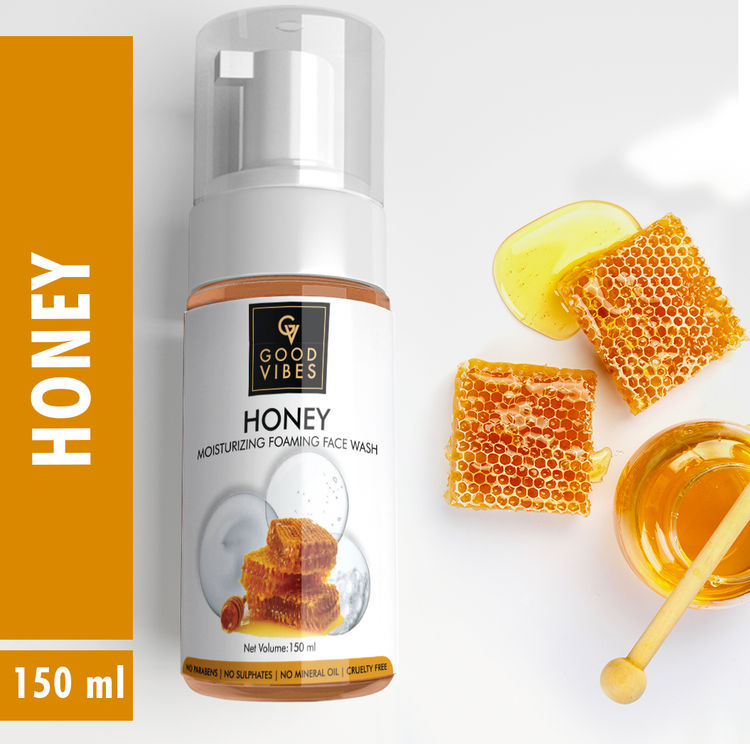 Buy Good Vibes Moisturising Foaming Face Wash Honey (150ml) online at