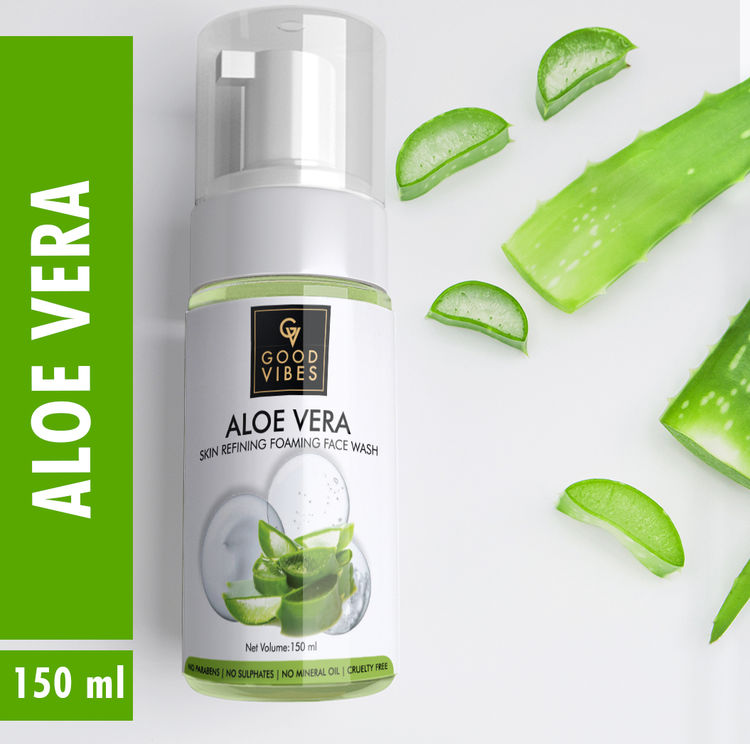Good Vibes Skin Refining Foaming Face Wash Aloe Vera (120ml)