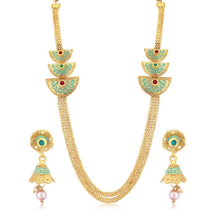 Sukkhi Adorable Mint Collection 4 String 3 Half Circle ...