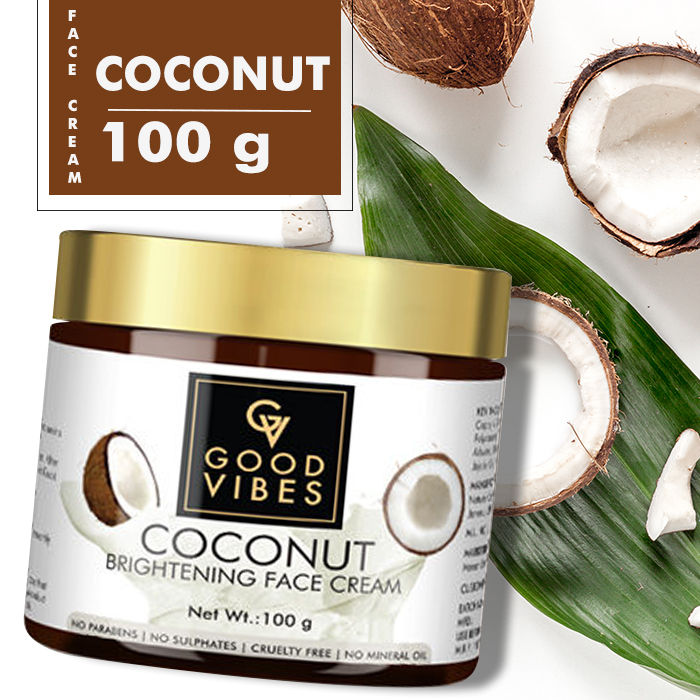 Buy Good Vibes Brightening Face Cream Coconut (100 g) online at