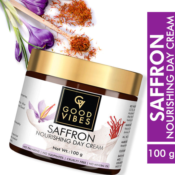 Buy Good Vibes Nourishing Day Cream Saffron (100 g) online at purplle