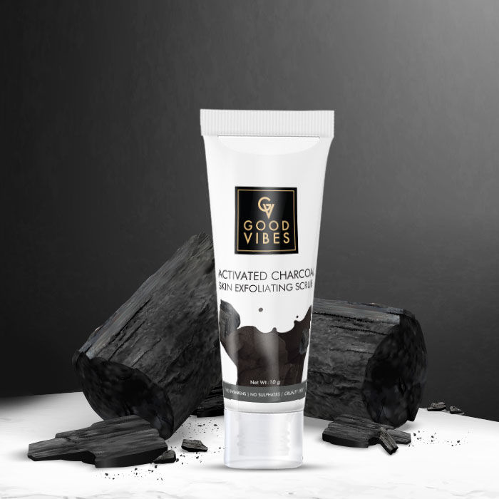 Buy Good Vibes Skin Exfoliating Face Scrub Activated Charcoal Travel Size 10 Gm Online Purplle In this video you will see full review of good vibes activated charcoal skin exfoliating scrub how to use this scrub ?? good vibes skin exfoliating face scrub activated charcoal travel size 10 gm
