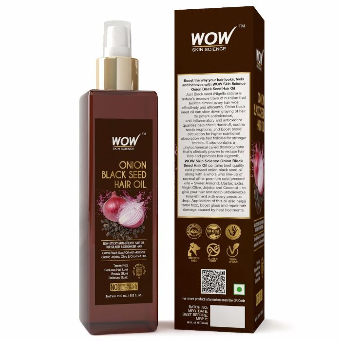 Wow Skin Science Onion Black Seed Hair Oil 200 Ml