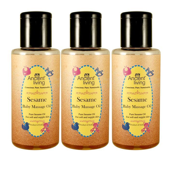 Buy Ancient Living Sesame Baby Massage Oil (100 ml) Set Of 3 online at