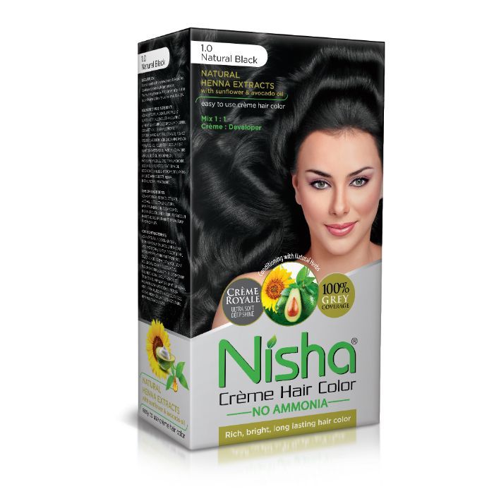 Nisha Cream Permanent Hair Color Superior Quality With Sunflower