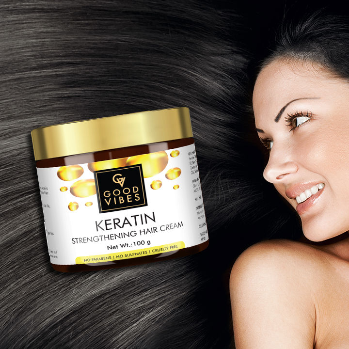 Good Vibes Strengthening Hair Cream Keratin 100 G