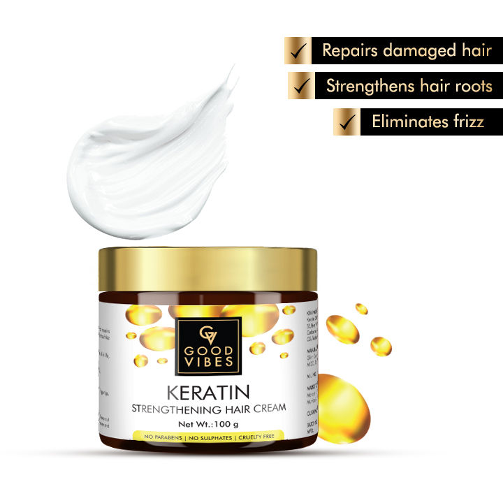 Good Vibes Strengthening Hair Cream Keratin 100 G