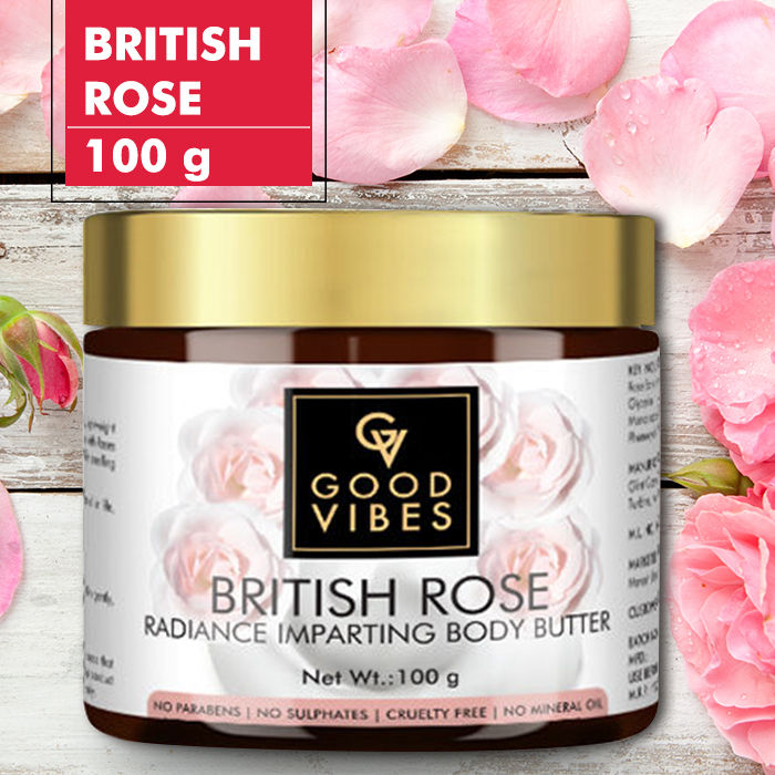 Good Vibes Radiance Imparting Body Butter - British Rose (100 g)
