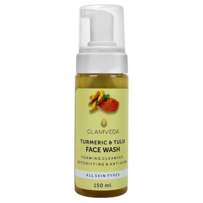 Buy Glamveda Turmeric & Tulsi Detoxifying & Anti-Acne Face Wash (150 ml) - Purplle