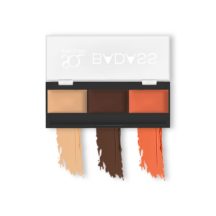 Stay Quirky Concealer & Contour Palette with Orange Color Corrector, BadAss, For Wheatish Skin - Dirty Love Making 7 (1.5 g X 3)
