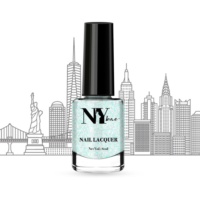 NY Bae Nail Lacquer, Glitter, Green, Moonlight - Metropolitan Moonlight 19 (6 ml)