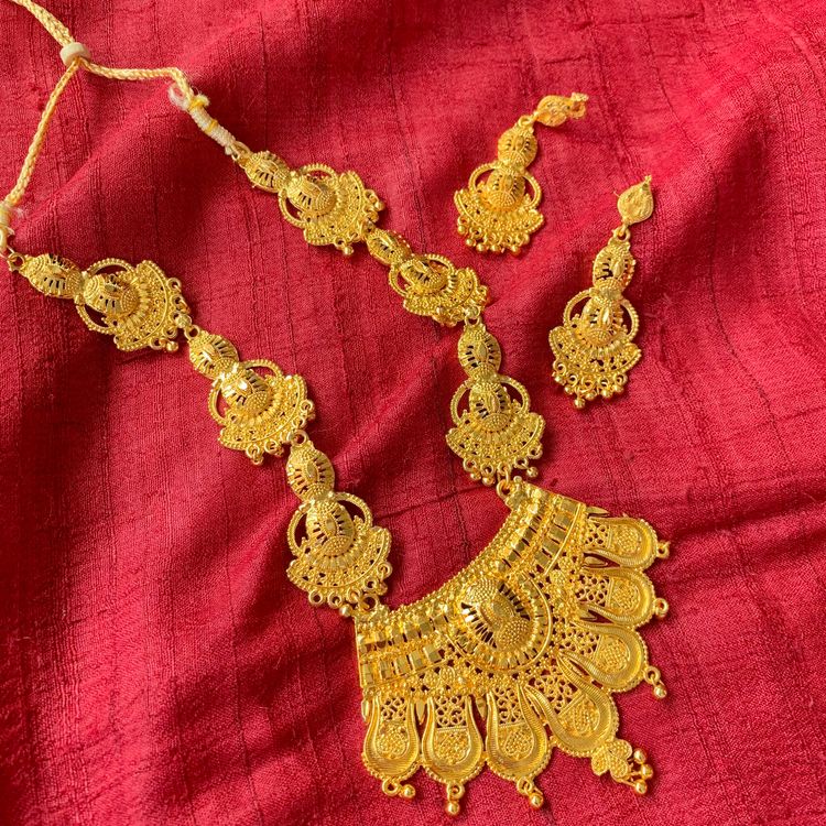 Latest South Indian 22k Gold Plated Raani Haar Necklace Earring Set Fashion Jwel Fashion Necklaces Pendants Jewelry Watches Buy your favourite gold and diamond rani haar necklace for affordable price from kalyan jewellers. latest south indian 22k gold plated