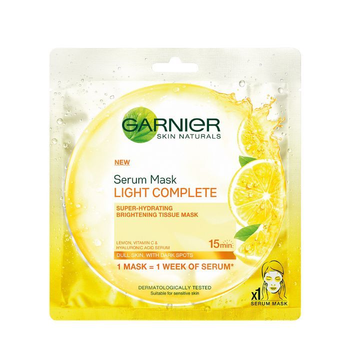 Garnier Skin Naturals Light Complete Face Serum Sheet Mask Yellow 32 G