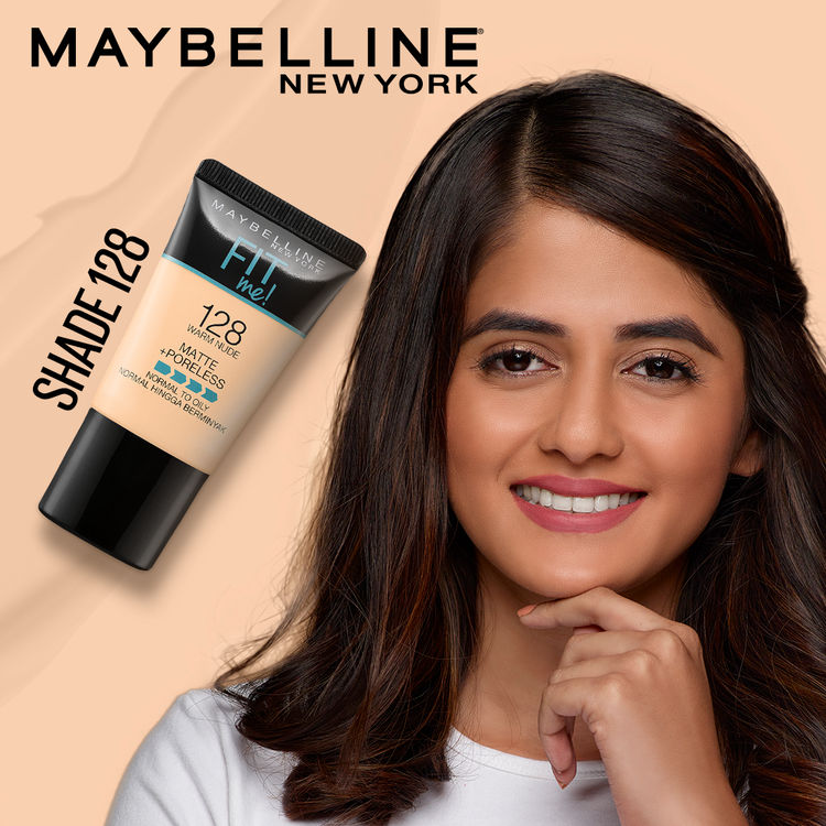 Buy Maybelline New York Fit Me Matte+Poreless Liquid Foundation Tube, 128 Warm Nude, 18ml - Purplle