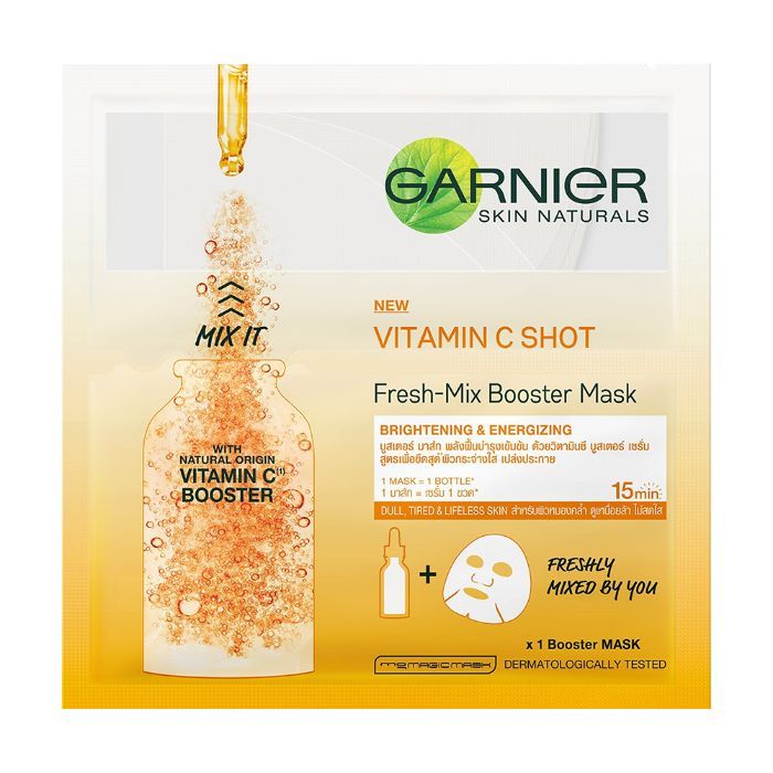 Garnier Skin Naturals Fresh Mix Vitamin C Face Serum Sheet Mask Orange 33 G