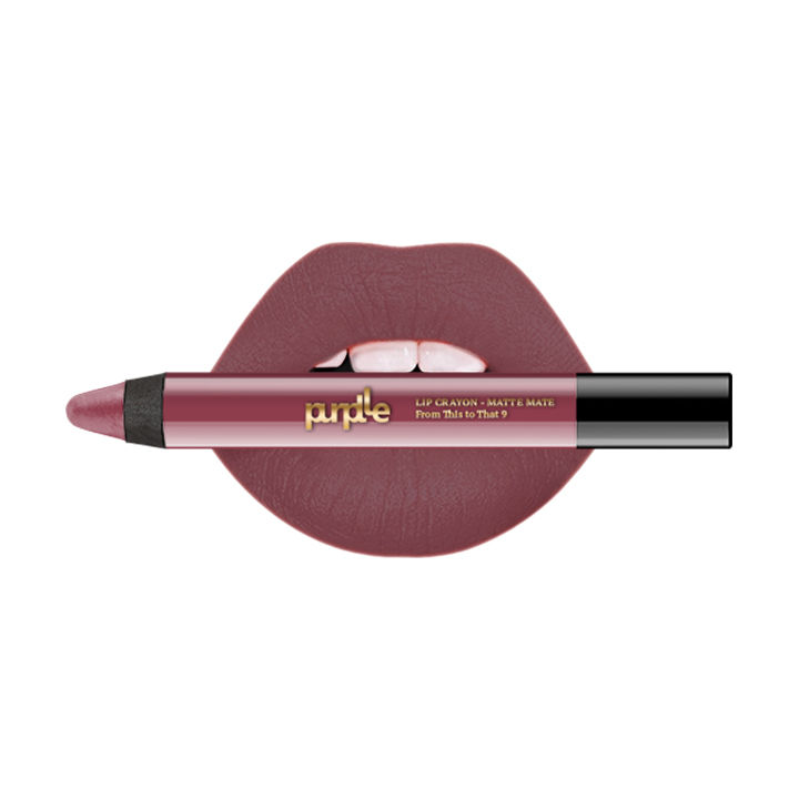Buy Purplle Lip Crayon, Maroon, Matte Mate From This to That 9 (2.8 g