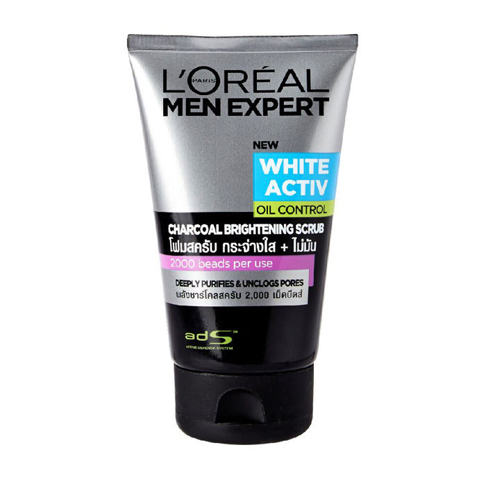 L Oreal Paris Men Expert Charcoal Black Face Scrub 100 G The l'oréal charcoal face wash targets five skin problems in one smooth stroke. l oreal paris men expert white activ oil control charcoal brightening scrub 100 ml