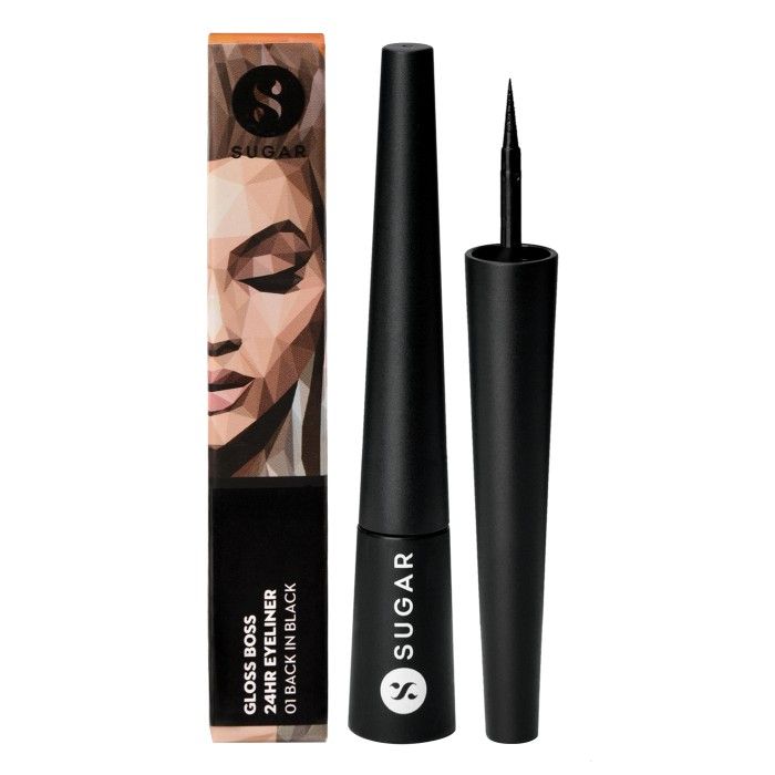 Buy SUGAR Cosmetics Gloss Boss 24HR Eyeliner 01 Back in Black (Black