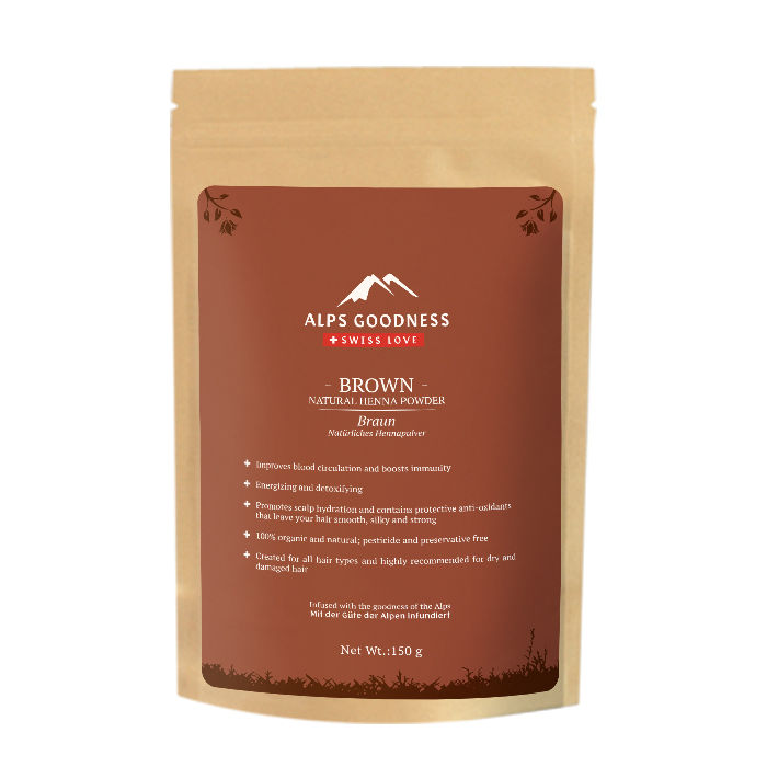 Alps Goodness Natural Henna Powder - Dark Brown (150 g)