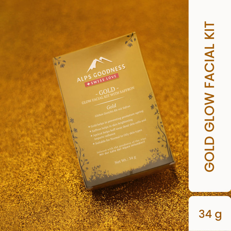 Alps Goodness Gold Glow Facial Kit - Saffron (34 gm)