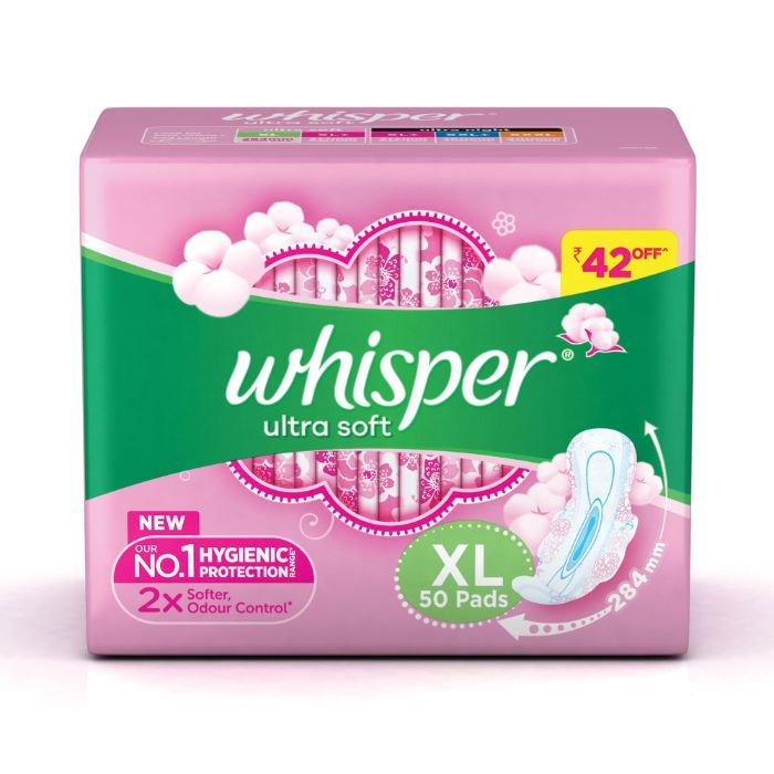 Buy Whisper Ultra Soft XL Sanitary Pads, 50 Count online at