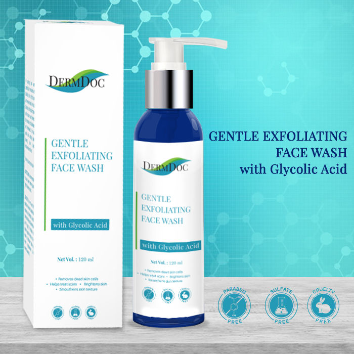 Buy DermDoc Gentle Exfoliating Face Wash with Glycolic Acid (120 ml