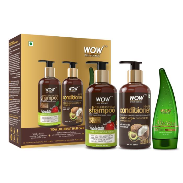 Buy WOW Skin Science Luxuriant Hair Care Kit (730 ml) Online | Purplle