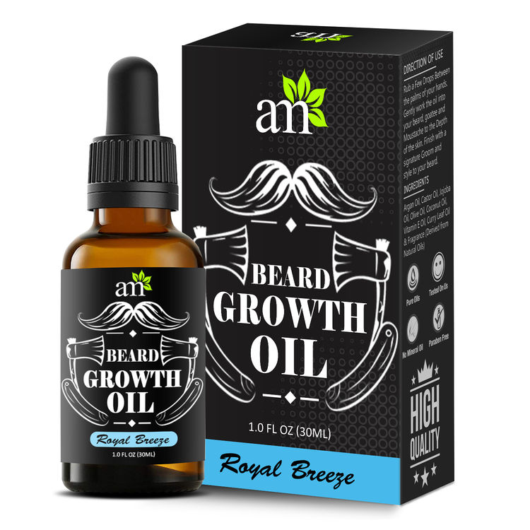 Buy Aromamusk 100 Natural Beard Hair Growth Oil Royal Breeze 30 Ml With Goodness Of Argan Jojoba Vitamin E Oil Online Purplle