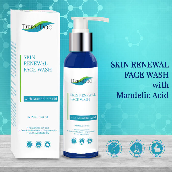 Buy DermDoc Skin Renewal Face Wash with Mandelic Acid (120 ml) online
