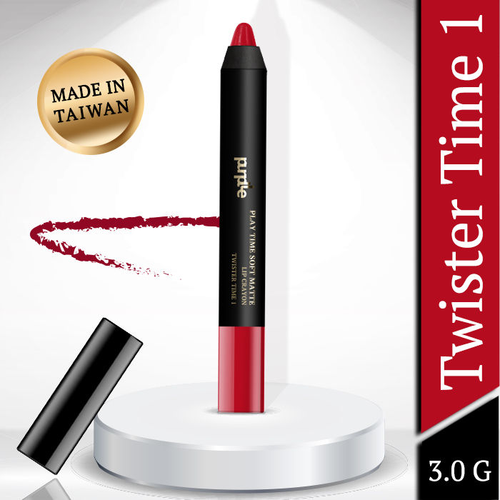 Purplle Soft Matte Lip Crayon, Red - Twister Time 1 (3 g)