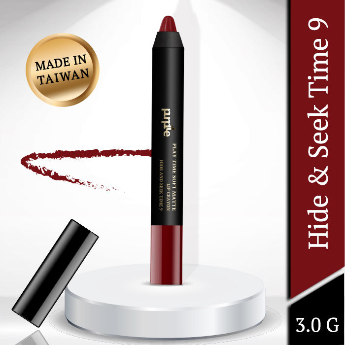 Purplle Soft Matte Lip Crayon, Red - Hide & Seek Time 9 (3 g)