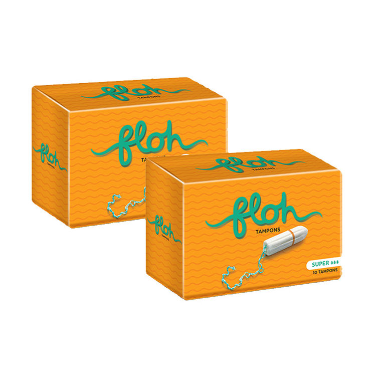 Buy FLOH FDA Approved Super Tampons Heavy Flow Pack of 2 (20 Pieces