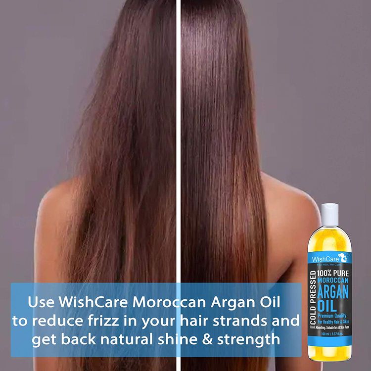Wishcare 100 Pure Cold Pressed Natural Moroccan Argan Oil For