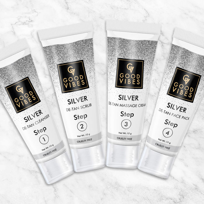 Good Vibes De Tan Facial Kit Silver 40 G good vibes de tan facial kit silver 40 g
