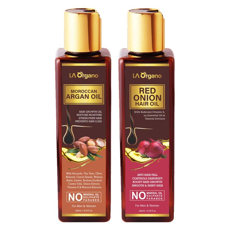 La Organo Moroccan Argan Oil 200 Ml Red Onion Hair Oil