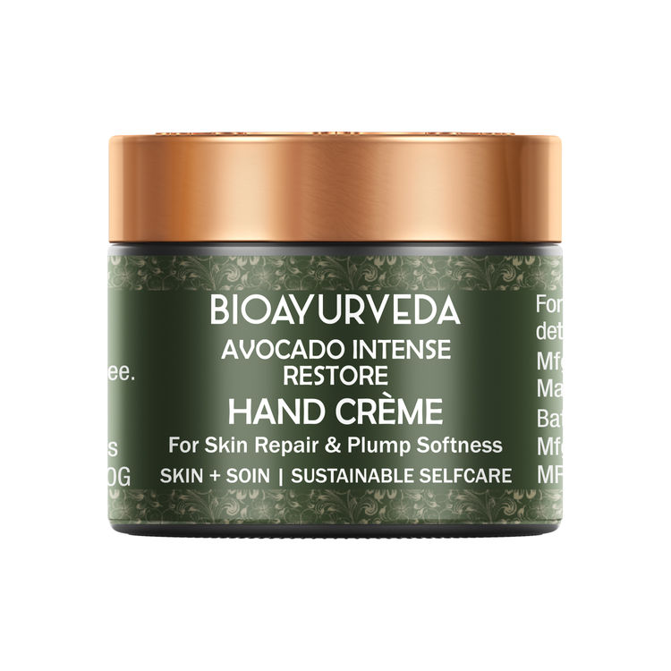 BIOAYURVEDA Avocado Intense Restore hand Cream for Dry, Rough, Cracked hands (60 g)