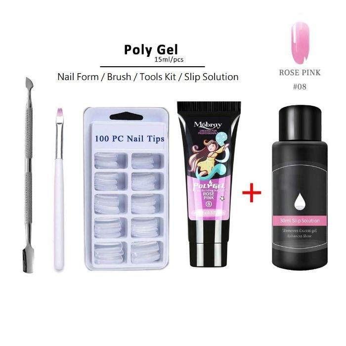 Mobray Poly Gel Extend Builder Polygel Finger Nail Extension UV LED