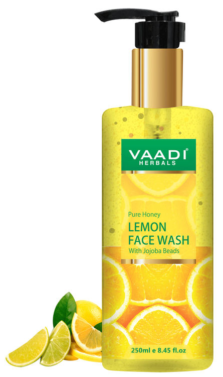 Vaadi Herbals Pure Honey Lemon Face Wash with Jojoba Beads (250 ml)