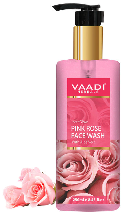 Vaadi Herbals Insta Glow Pink Rose Face Wash With Aloe Vera Extract 250 Ml