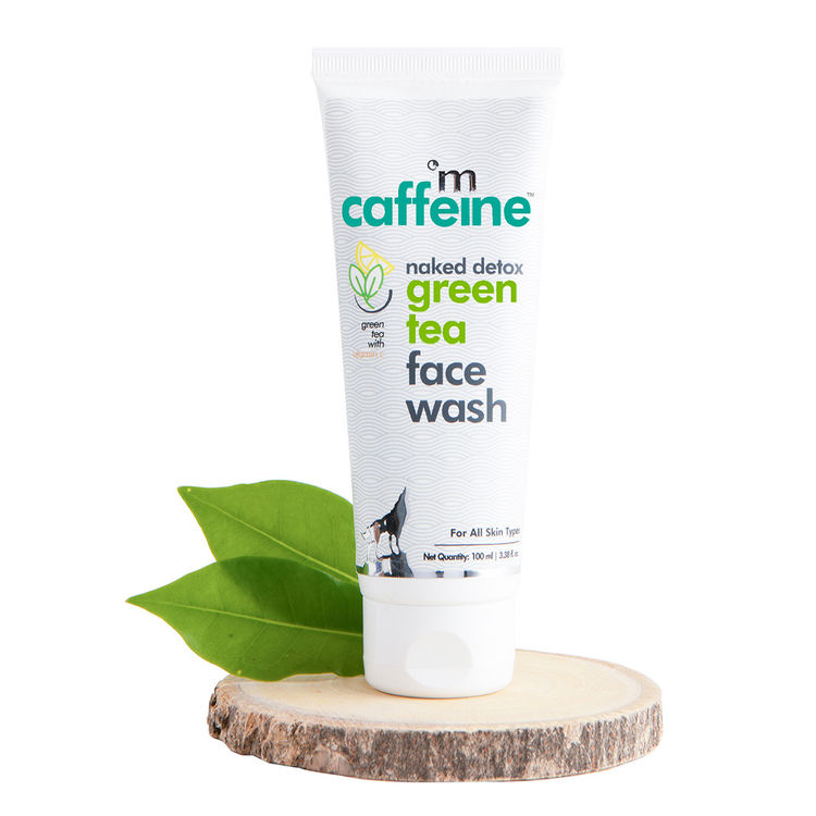 Buy mCaffeine Green Tea Face Wash (100ml) for Removing Dirt and Toxins | Antioxidant Rich with Vitamin C and Hyaluronic Acid | Daily-Use Face Cleanser with a Calming Aroma - Purplle