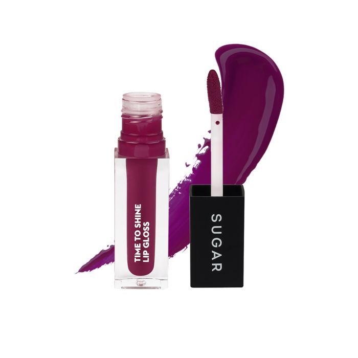 SUGAR Cosmetics Time To Shine Lip Gloss - 08 Berryda (Deep Berry with cool undertone) (4.5 g)