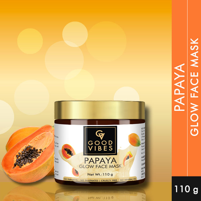 Download Buy Good Vibes Glow Face Mask Papaya 100 G Online At Purplle Com PSD Mockup Templates