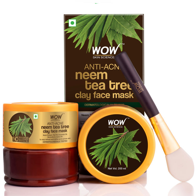 Buy WOW Skin Science AntiAcne Neem & Tea Tree Clay Face Mask (200 ml
